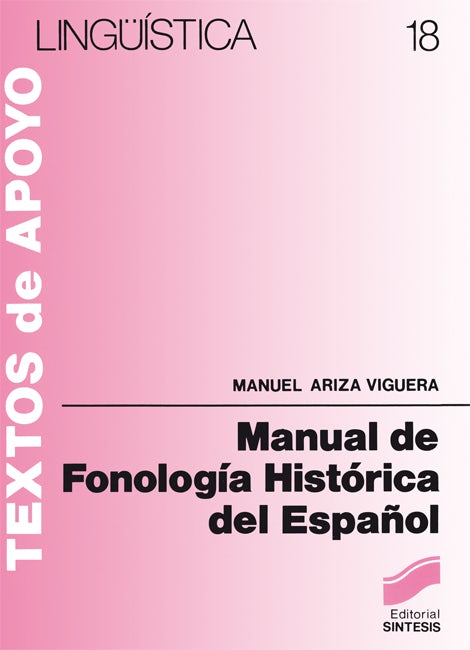 Portada del título manual de fonología histórica del español