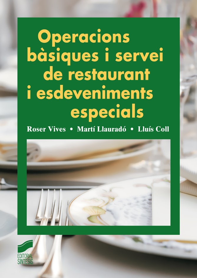 Portada del título operacions bàsiques i servei de restaurant i esdeveniments especials
