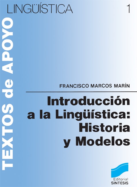 Portada del título introducción a la lingüística: historia y modelos