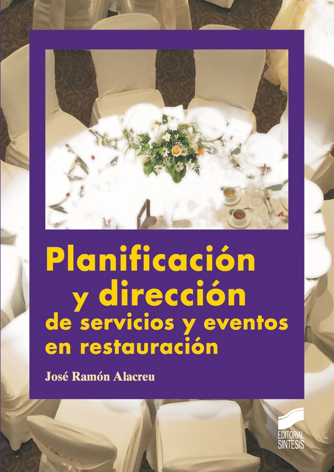 Portada del título planificación y dirección de servicios y eventos en restauración