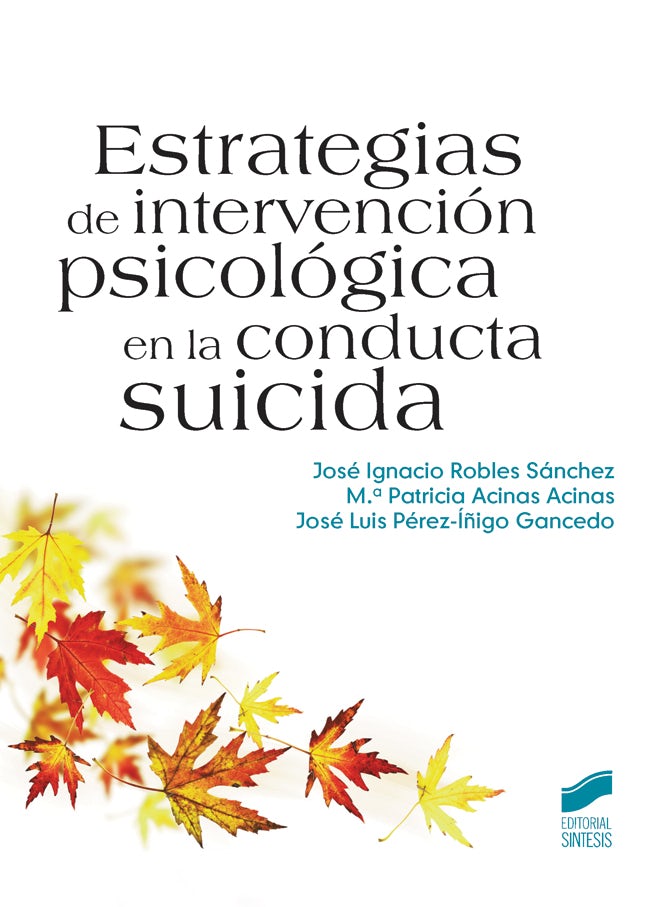 Portada del título estrategias de intervención psicológica en la conducta suicida