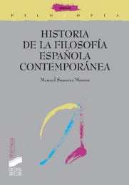 Portada del título historia de la filosofía española contemporánea