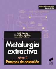 Portada del título metalurgia extractiva. vol. ii: procesos de obtención