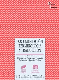 Portada del título documentación, terminología y traducción